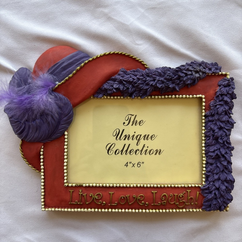 Red Hat Ladies Picture Frame The Unique Collection 4" X 6" Live, Laugh, Love
